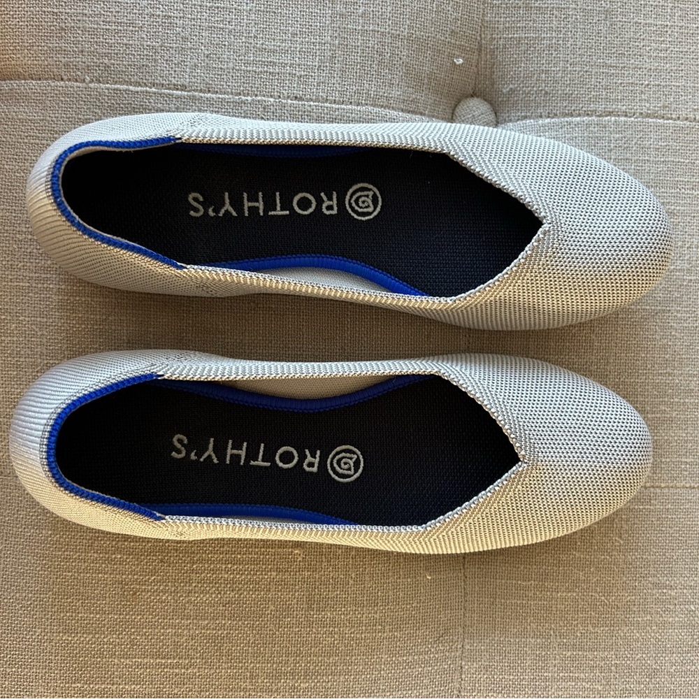 Rothy's Grey Birdseye Round Toe Flats